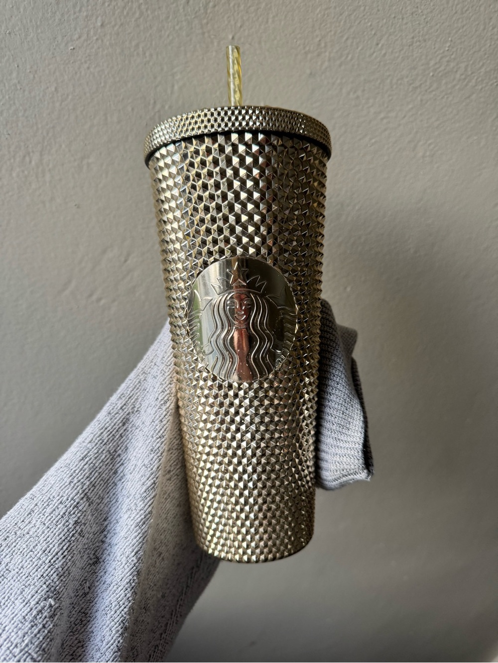 Starbucks Metallic Gold Studded Tumbler